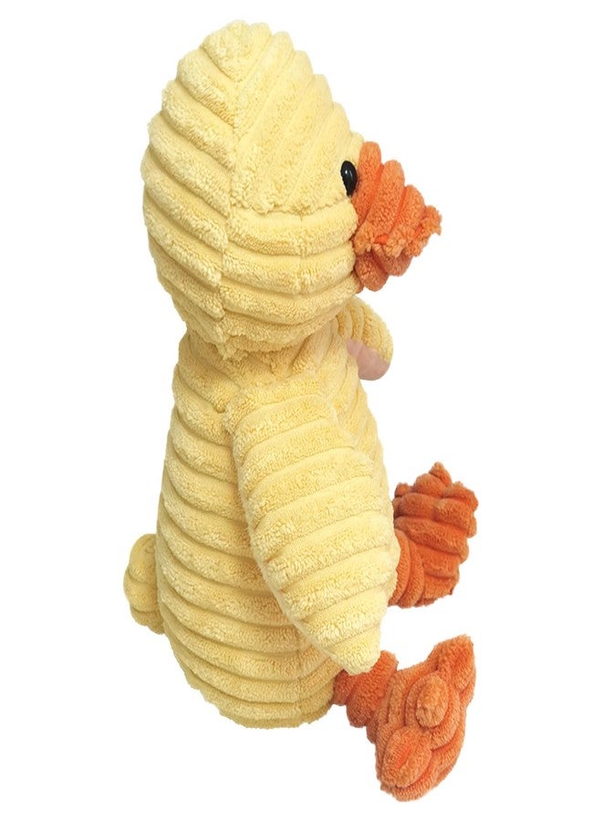 Doindute Corduroy Duck Plush Stuffed Animal, Cute Furry Yellow Duck Toy, Soft Cuddly Plushie Hugger Toy for Boys Girls, Gifts for Kids or Girlfriend, 9 Inches - Image 4